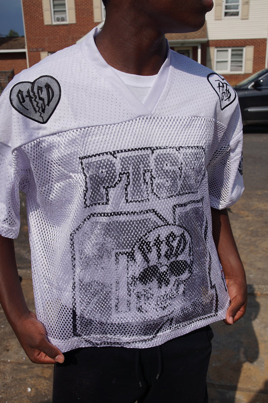 PTSD Jersey #1– White & Grey | Limited Edition Streetwear