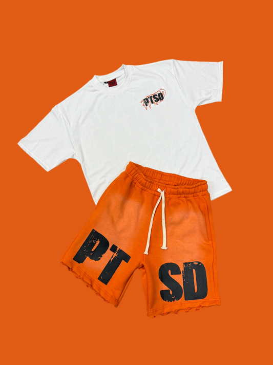 Burnt orange PTSD sweatshort set