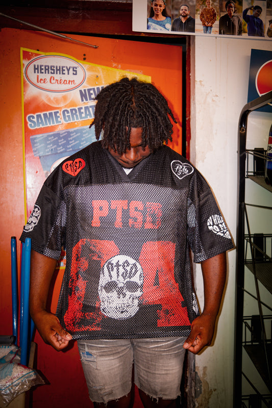 PTSD Jersey #4 – Black & Red | Limited Edition Streetwear